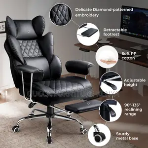 Office Chair:Executive Desk Chair With Outward Fixed Armrest