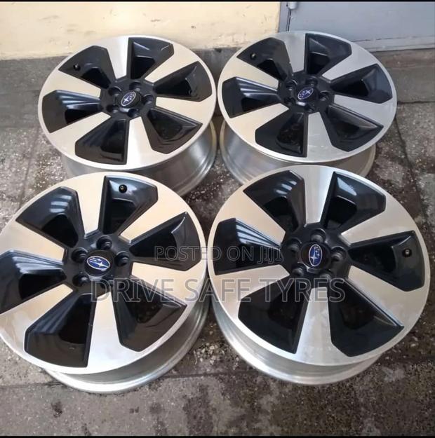 17 Inch Subaru Original Rims Black Silver Ser