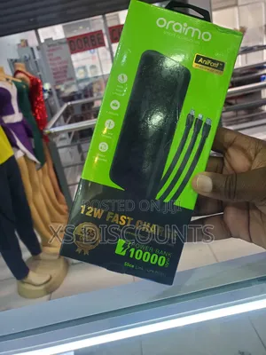 Oraimo 10kmah (Slice Link) Powerbank With Cables