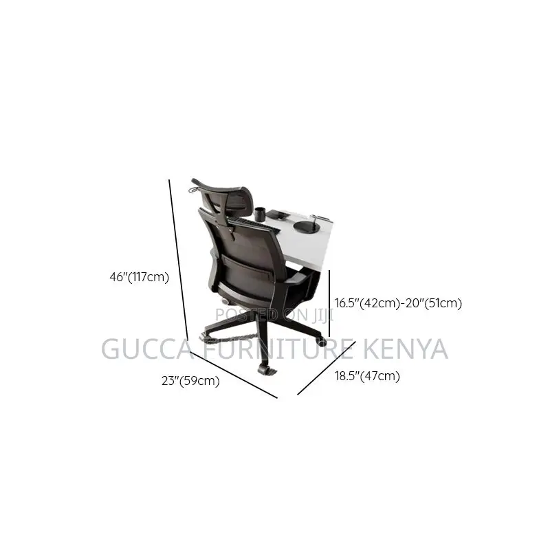 Office Chairs:Adjustable Back Angle Mesh Ergonomic Chair