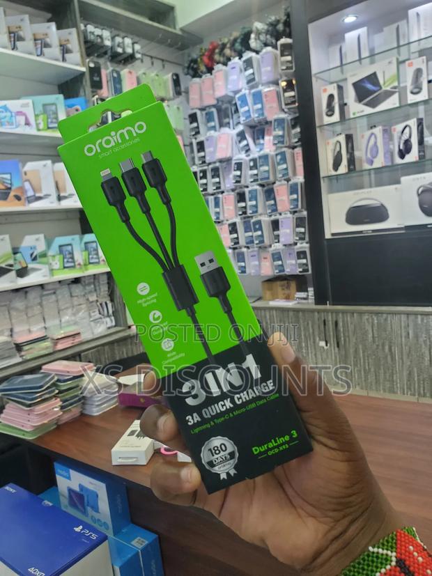 Oraimo 3 in 1 Quick Charge Cable - thumbnail 2