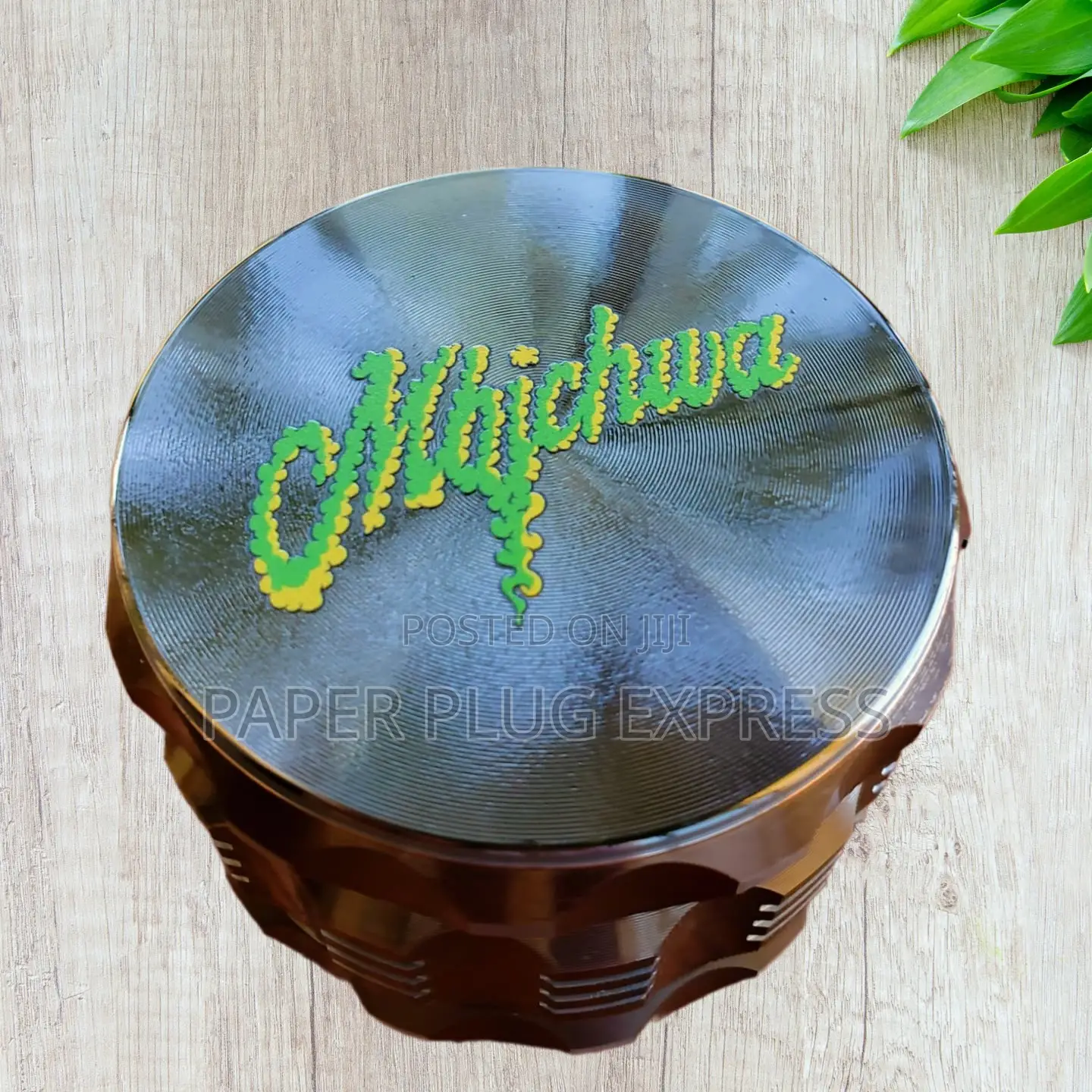 MBICHWA Metallic Four Layer Grinder With Grip 69mm - Black
