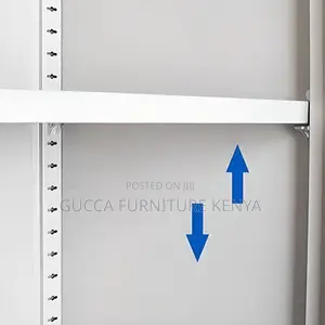 Cabinets:2-Glass Door Storage Cabinet With Changeable Shelf