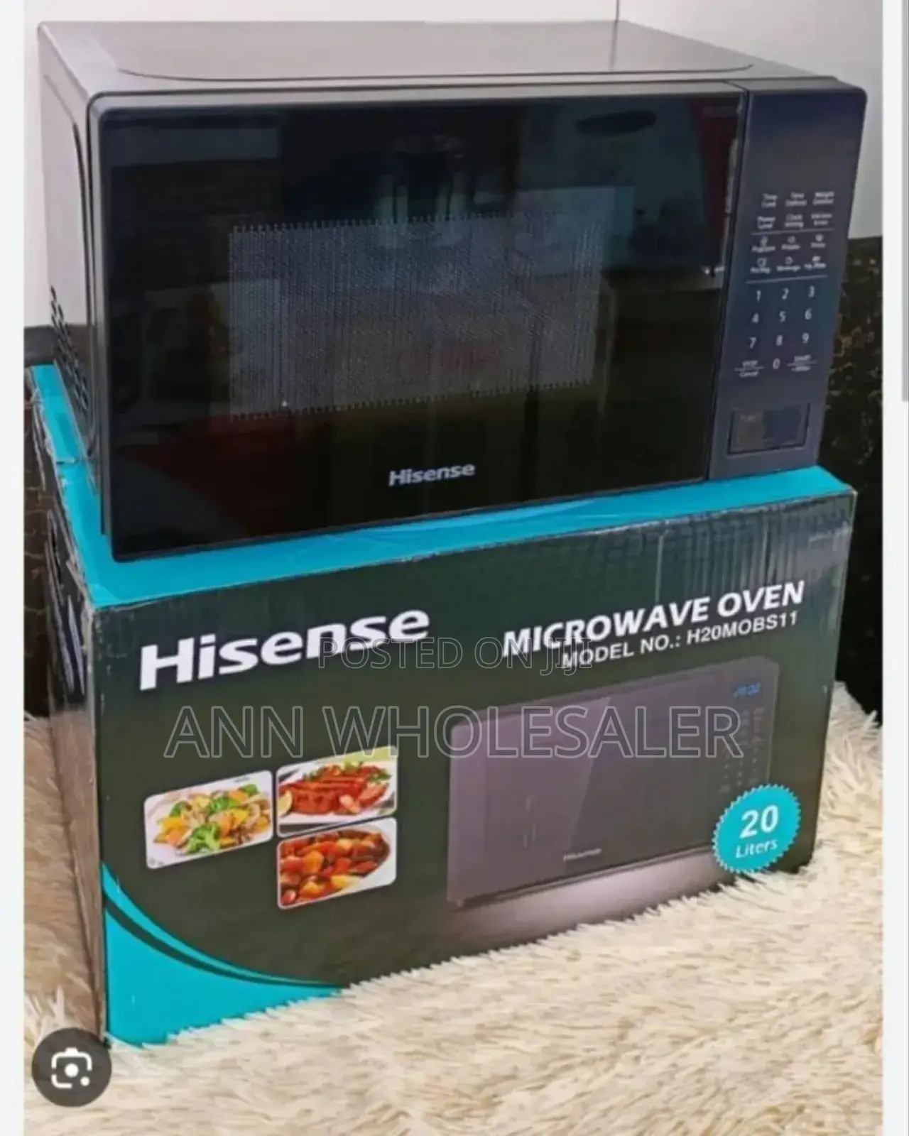 Silver Hisense Microwave