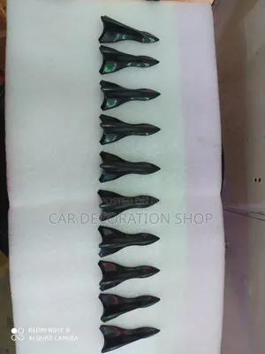Gloss Black 10pcs Roof Self Adhesive Small Shark Fins