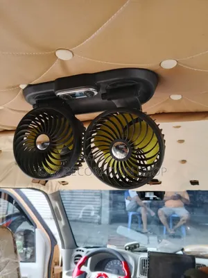 Double Head Car Fan Mounted on Car Roof