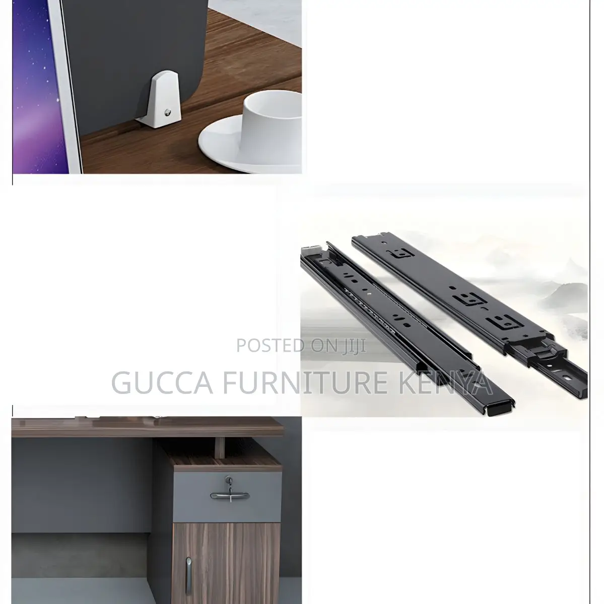 Office Tables:160cm Modern Secure Brown Wood Office Desk