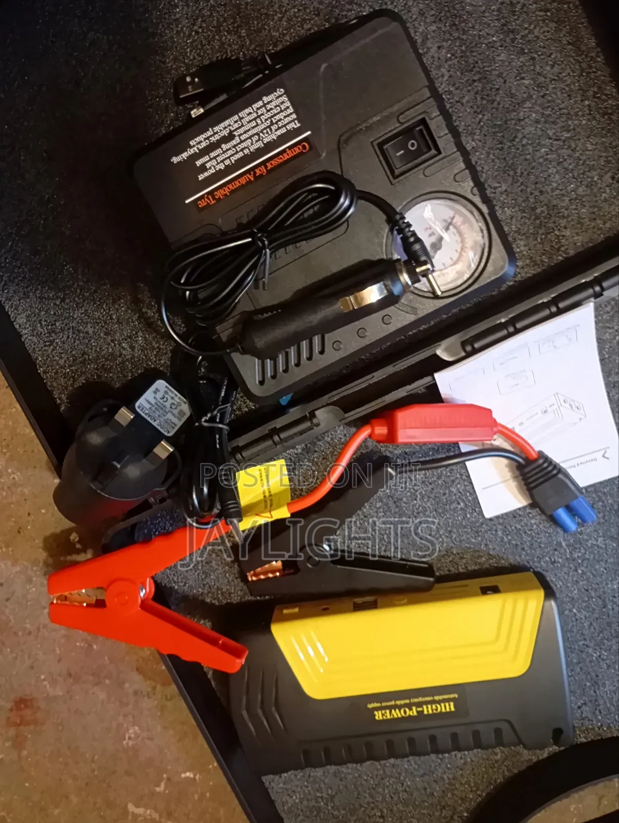 Car Jump Starter Portable Power Bank With Air Compressor