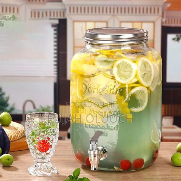 Glass Dispenser With Metallic Stand* - thumbnail 3