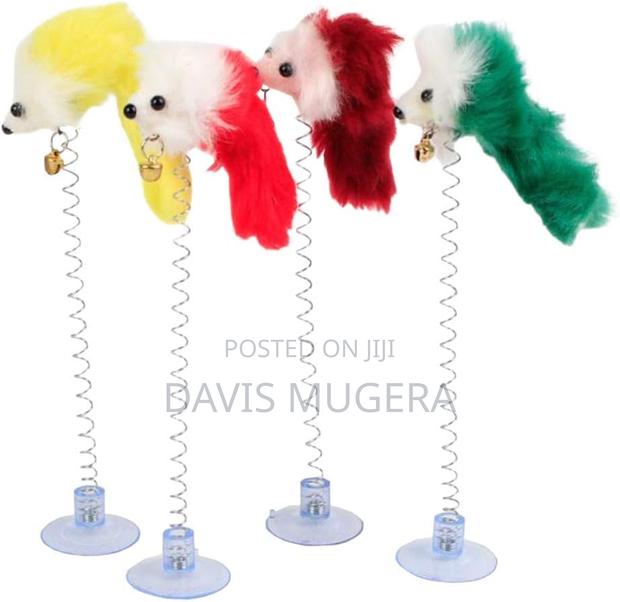 Mouse Cat Toy With Spring Furry Toys for Cats Kittens - main view