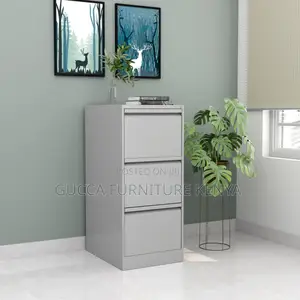 Cabinets: Metallic Portable Storage Cabinet With 3 Drawer