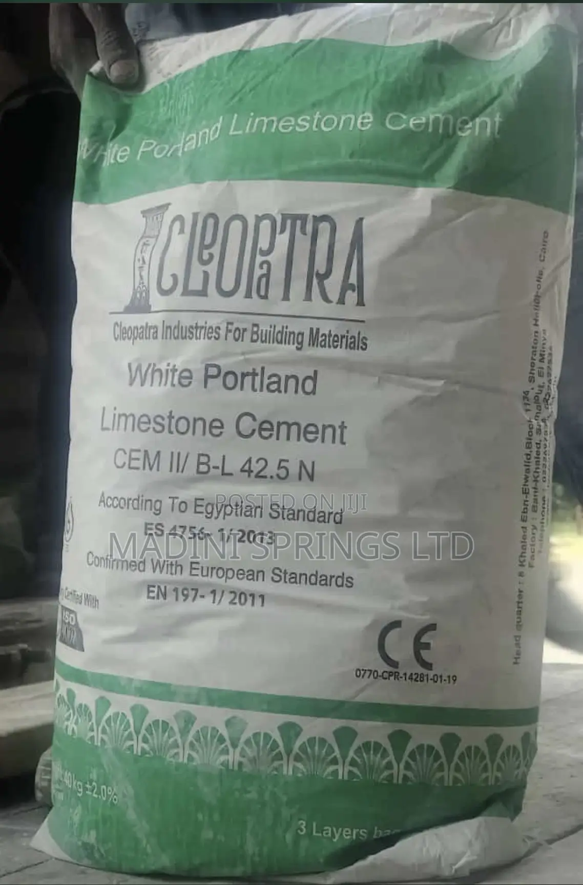 Cleopatra White Portland Cement 52.5n 40kg(Limestone Cement)