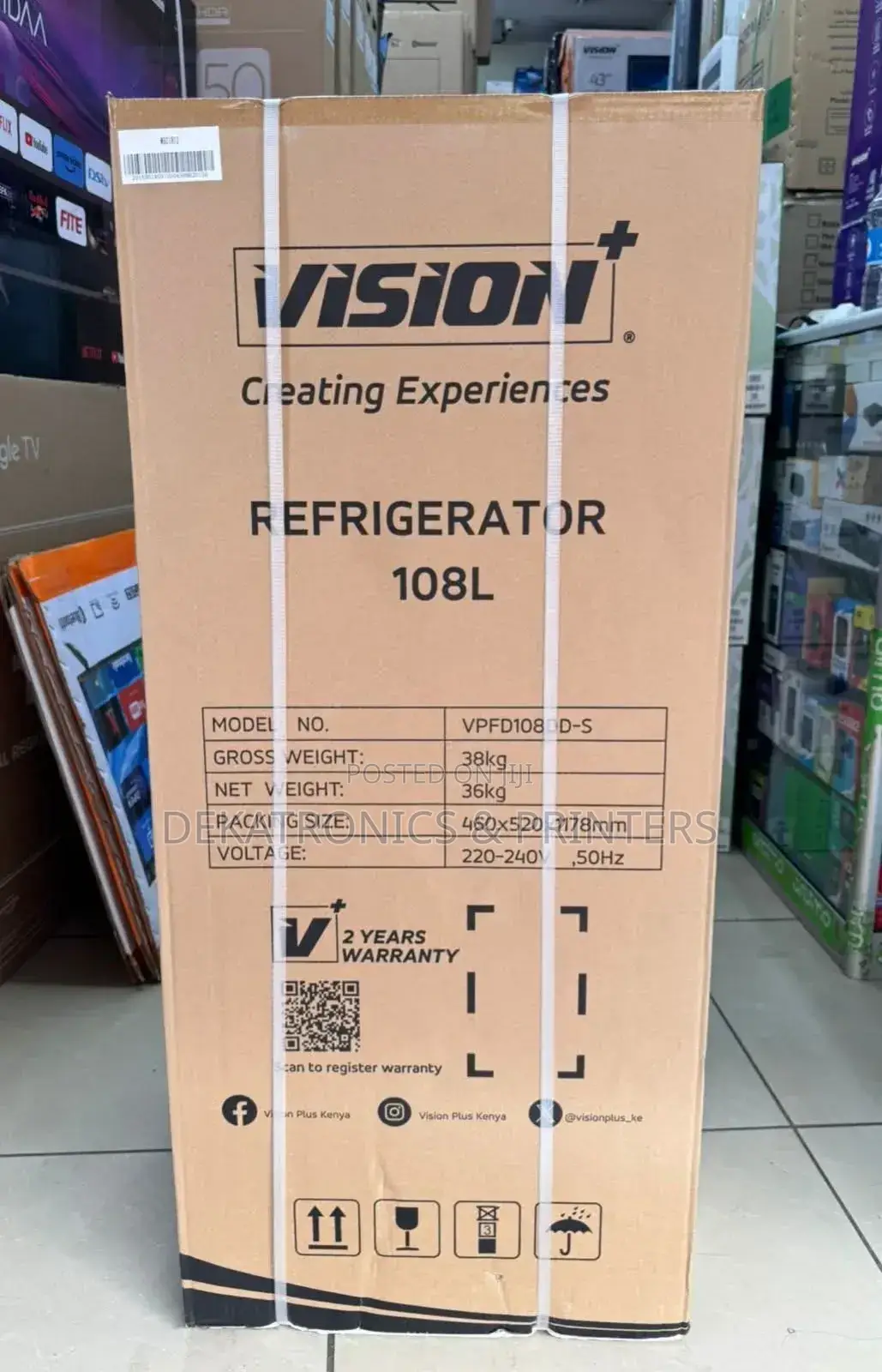 Vision Plus 108L Double Door Fridge VPFD108DD-S
