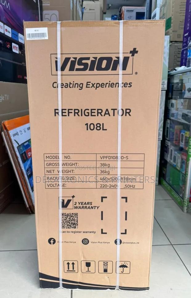 Vision Plus 108L Double Door Fridge VPFD108DD-S