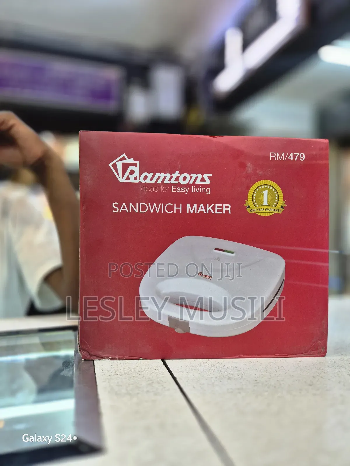 2 Slice Sandwich Toaster White- Rm/479