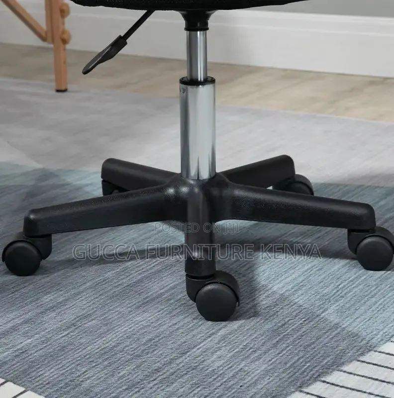 Home: Black Swivel Adjustable Salon Stool