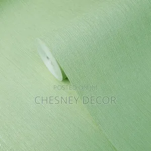 Green Textiled Wallpaper