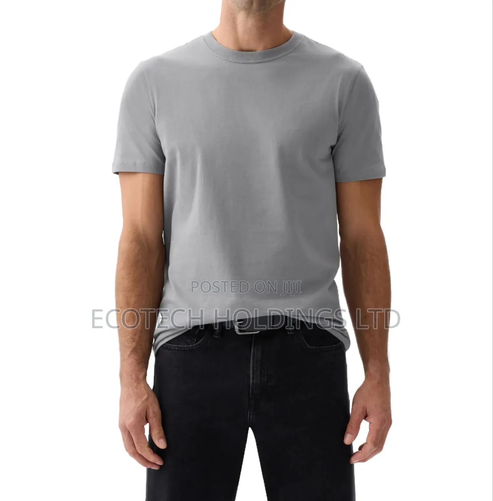 Top Notch Gray Round Neck T Shirt Jg9kt