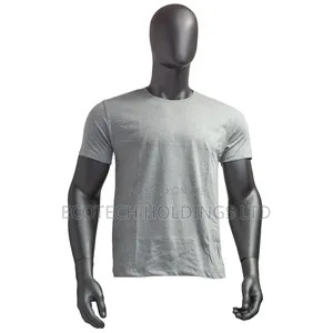 Elegant Quality Gray Round Neck T Shirt Tf4jh