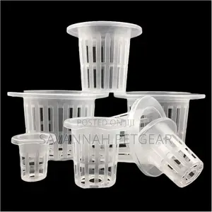 Mesh Pot Net Cup Basket Hydroponic System Plant (25*25mm)
