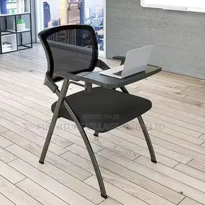 Study Chairs; Foldable Office Seat With Writing Pad