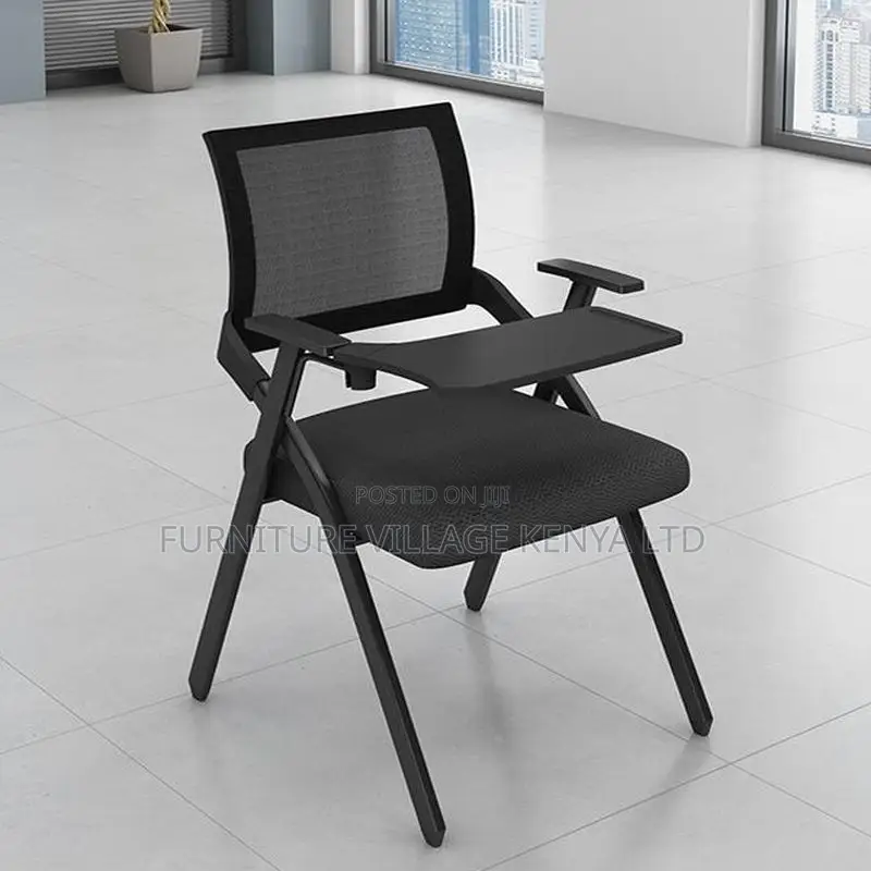 Study Chairs; Foldable Office Seat With Writing Pad
