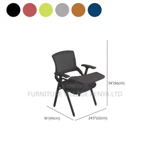 Study Chairs; Foldable Office Seat With Writing Pad