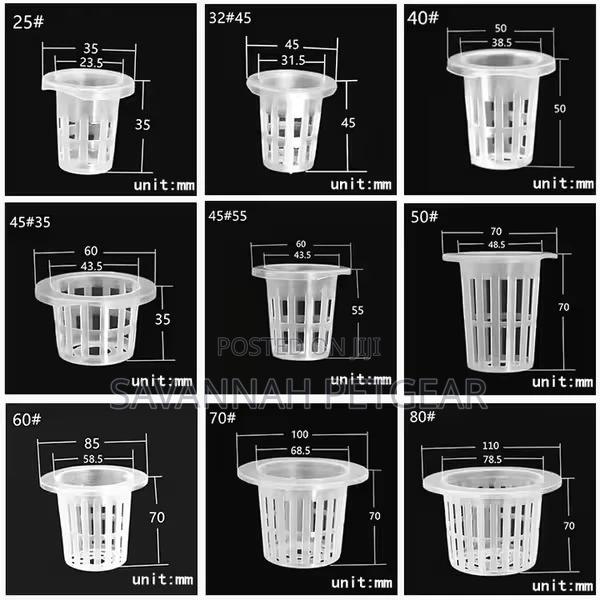 Hydroponics NFT High Plastic Plant Net Cups (70mm*70mm) - thumbnail 2