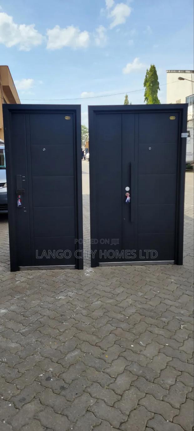 Black 2100 Height Steel Doors - Imported - main view