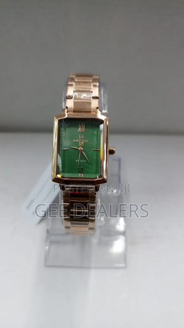 Gold/Green Naviforce Ladies Wrist Watch