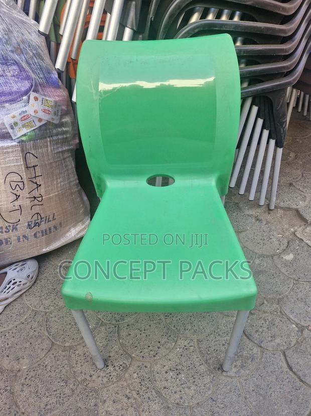 Safaricom Green Plastic Chair With Metal Legs