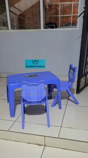Study Plastic Table And 2 Chairs