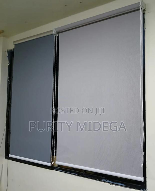 Grey Blackout Horizontal Blinds - main view
