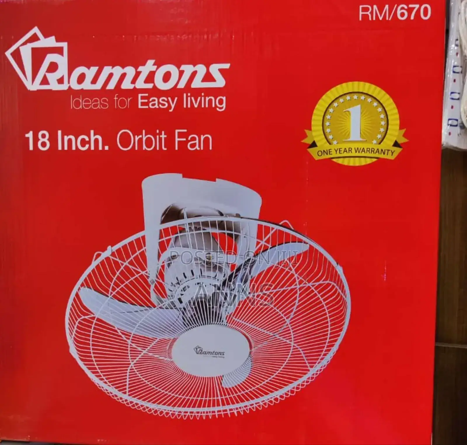 Ramtons 18" Excellent Orbit Fan