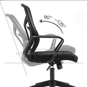 Ergonomic Mid-Back Mesh Task Chair With Fixed Arms