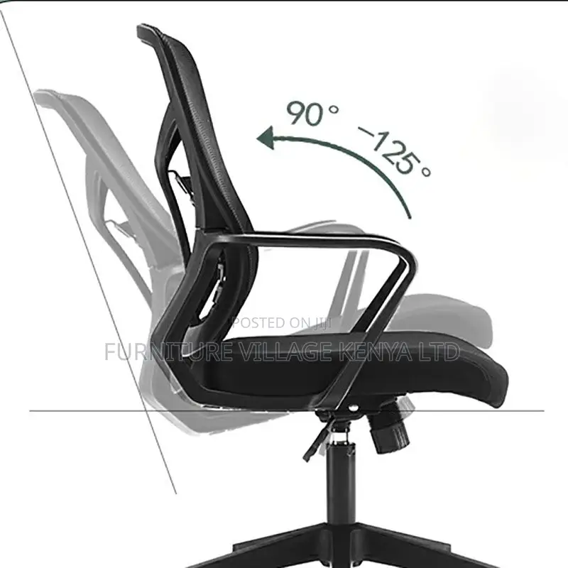 Ergonomic Mid-Back Mesh Task Chair With Fixed Arms