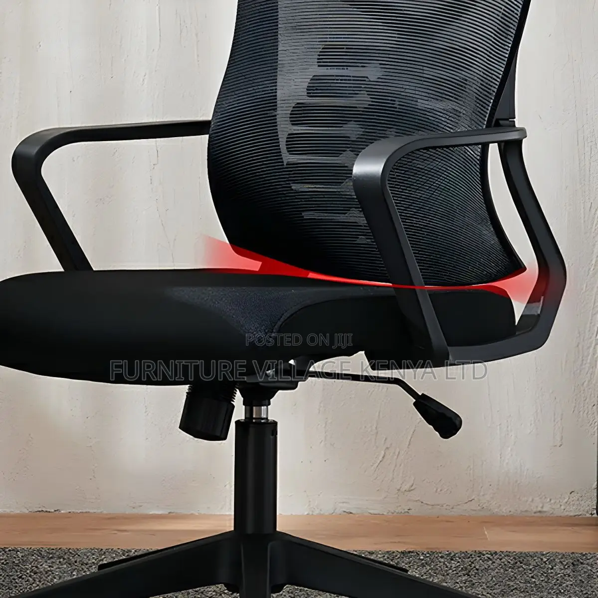 Ergonomic Mid-Back Mesh Task Chair With Fixed Arms