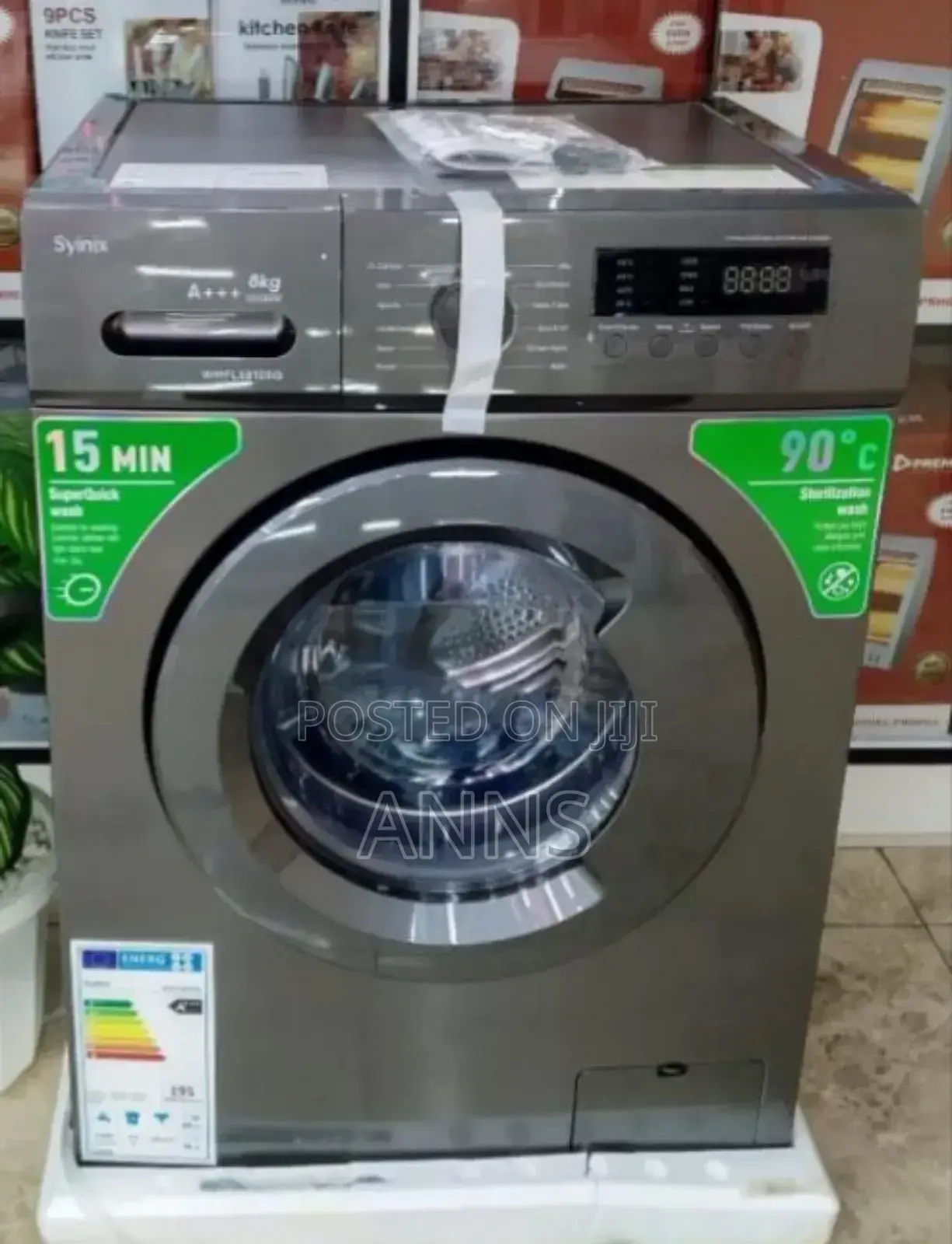Syinix 8kgs Front Load Wash and Spin Washing Machine