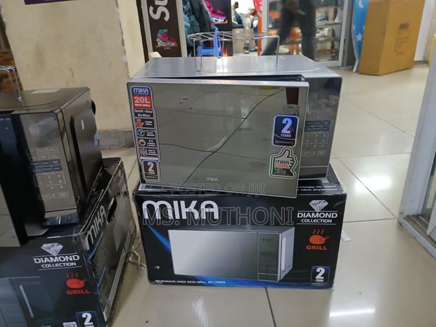 20 L Silver Mika Microwave Oven With Grill - main view