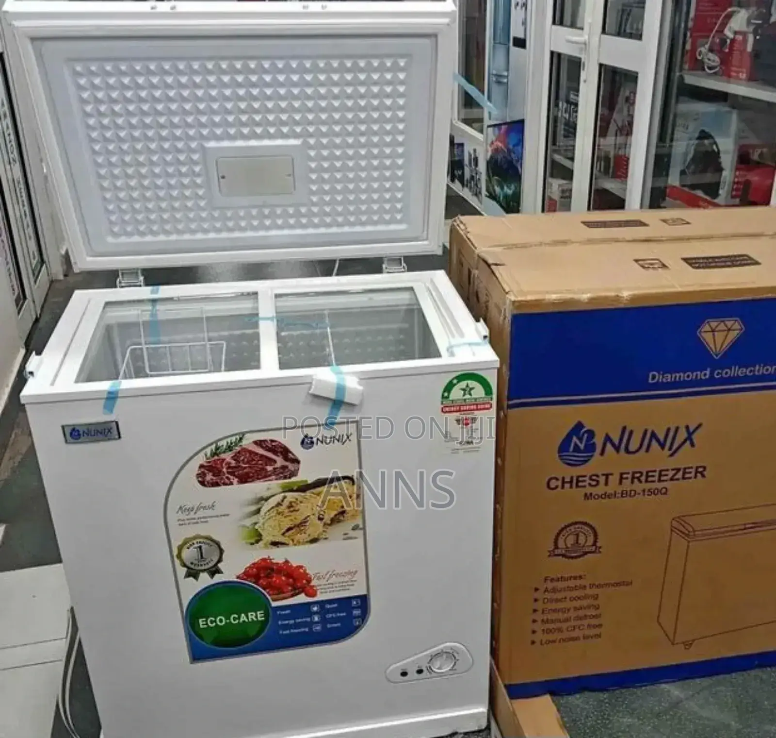 Nunix White 150litres Chest Freezer