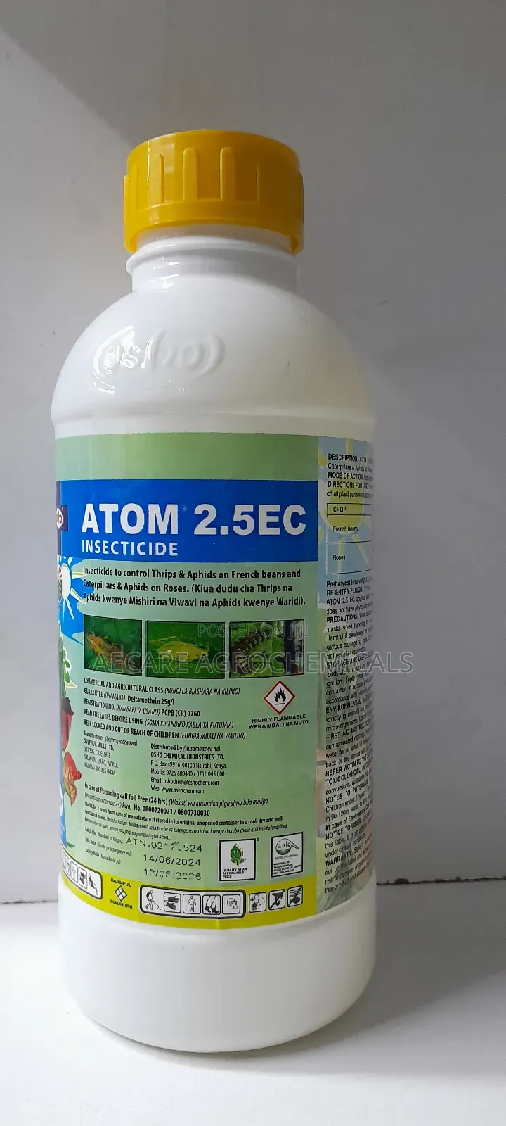 Atom 2.5 Ec Insecticide 50ml, 100ml, 250ml, 500ml And 1litre