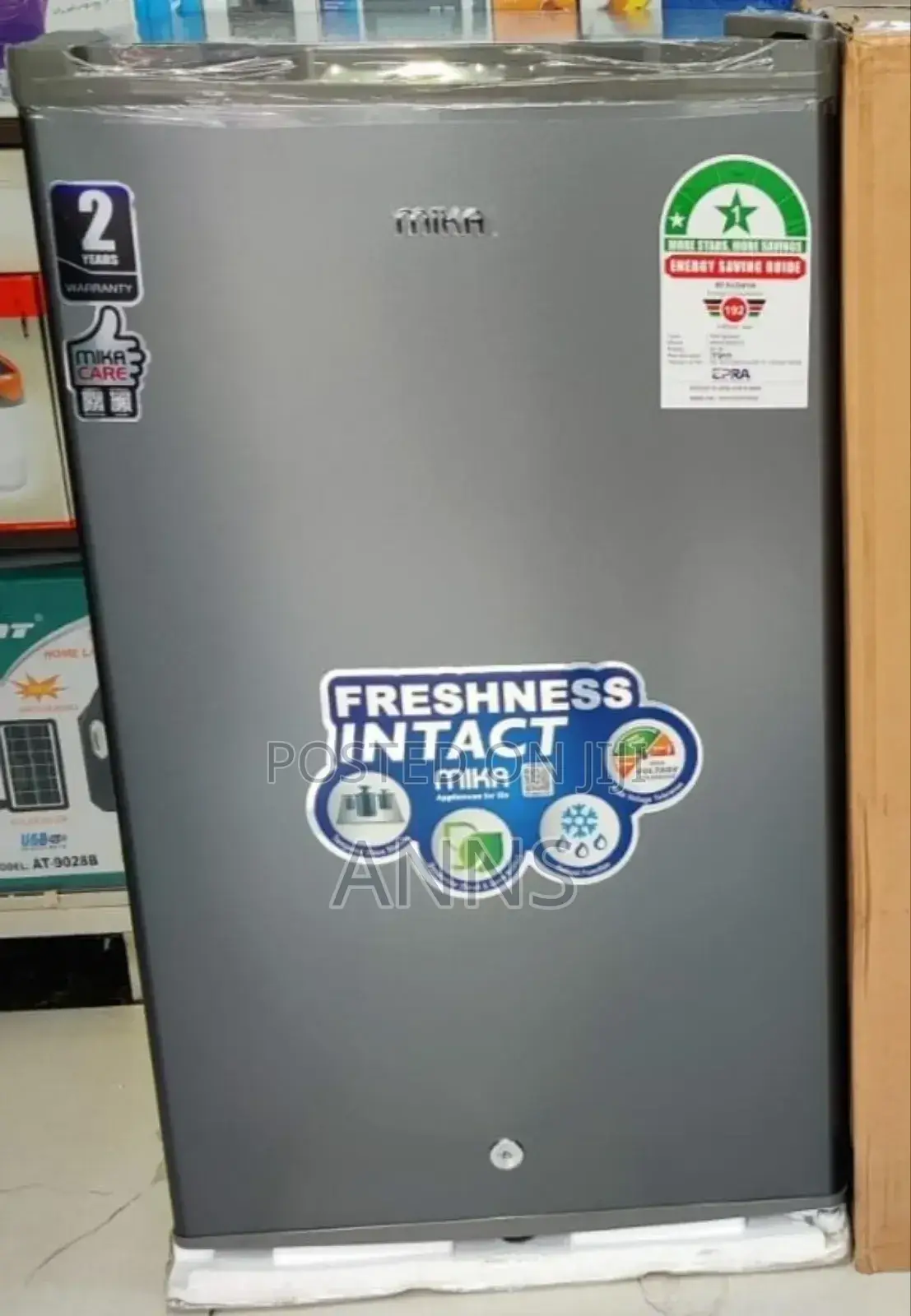 Mika 92litres Dark Grey Single Door Fridge