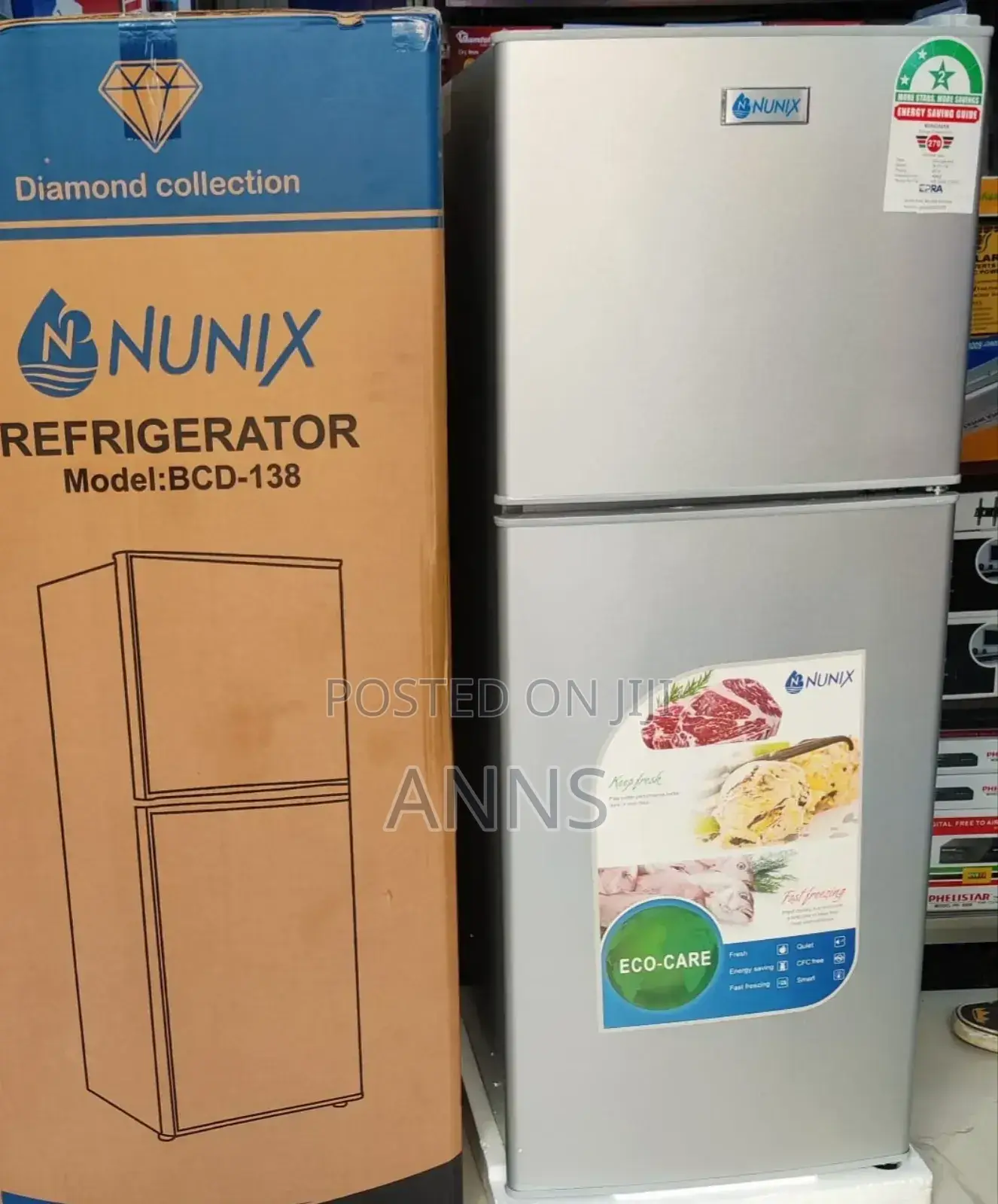 Nunix 138L BCD138 Double Door Refrigerator
