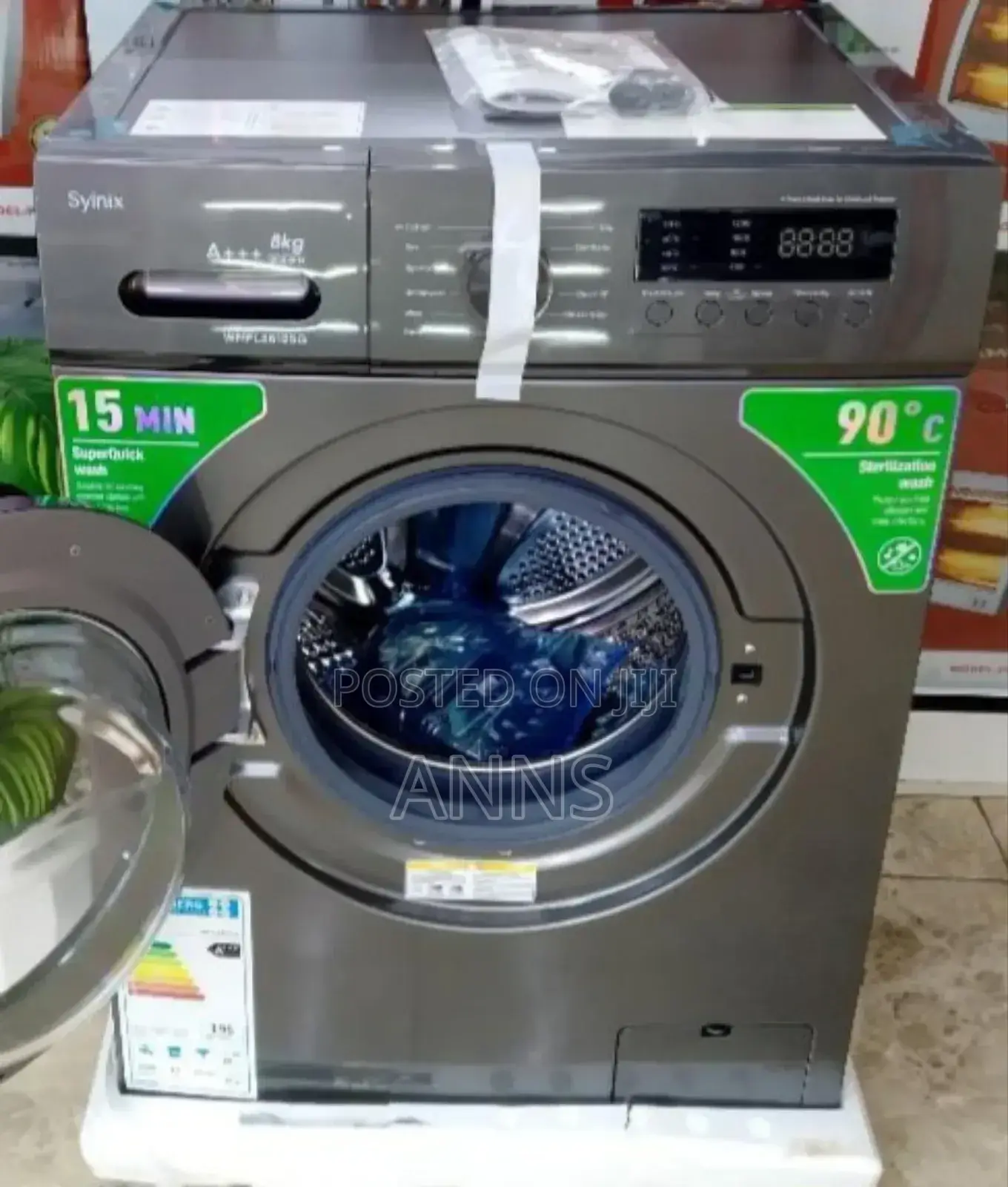 Syinix 8kgs Front Load Wash and Spin Laundry/Washing Machine