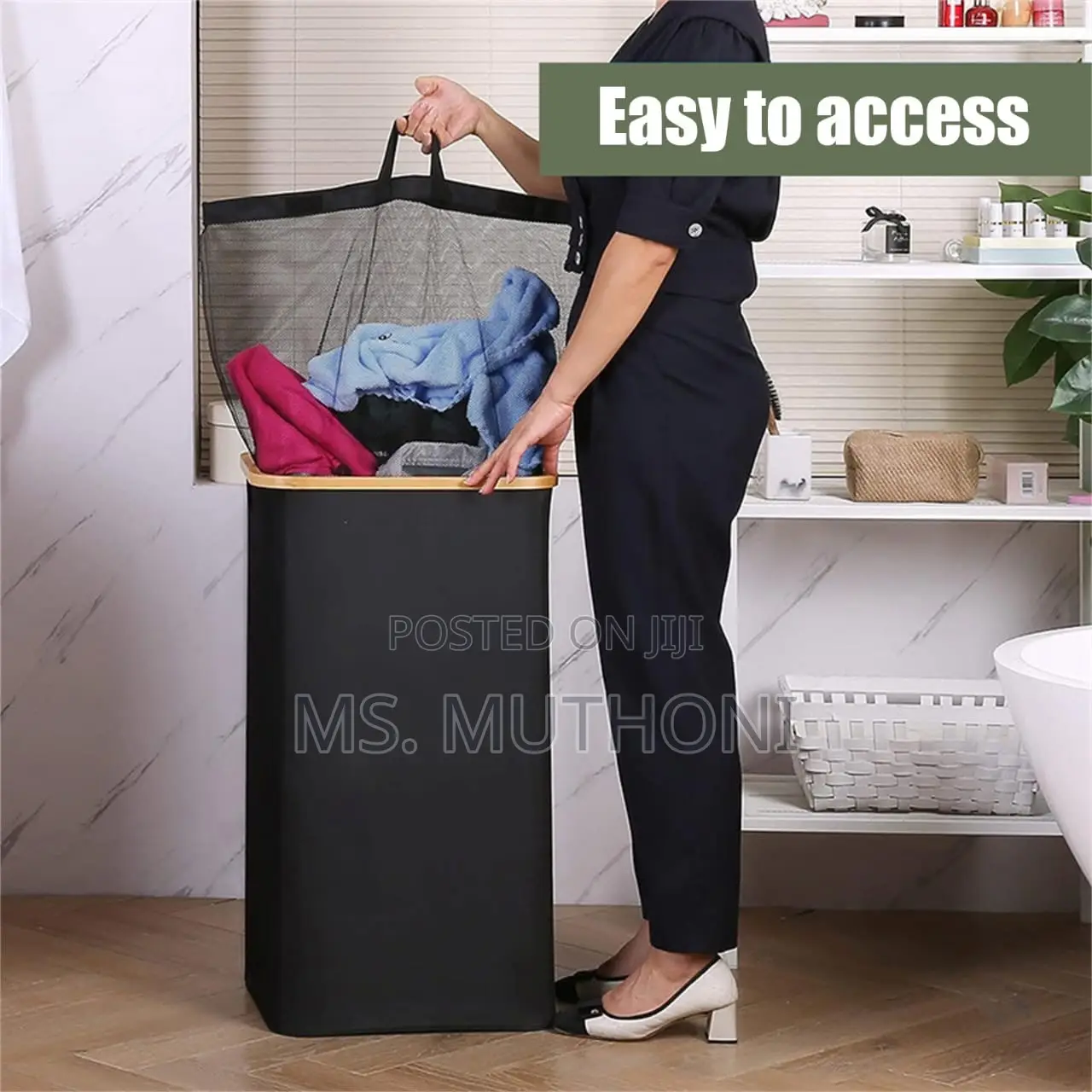 *Foldable Laundry Basket With Lid*
