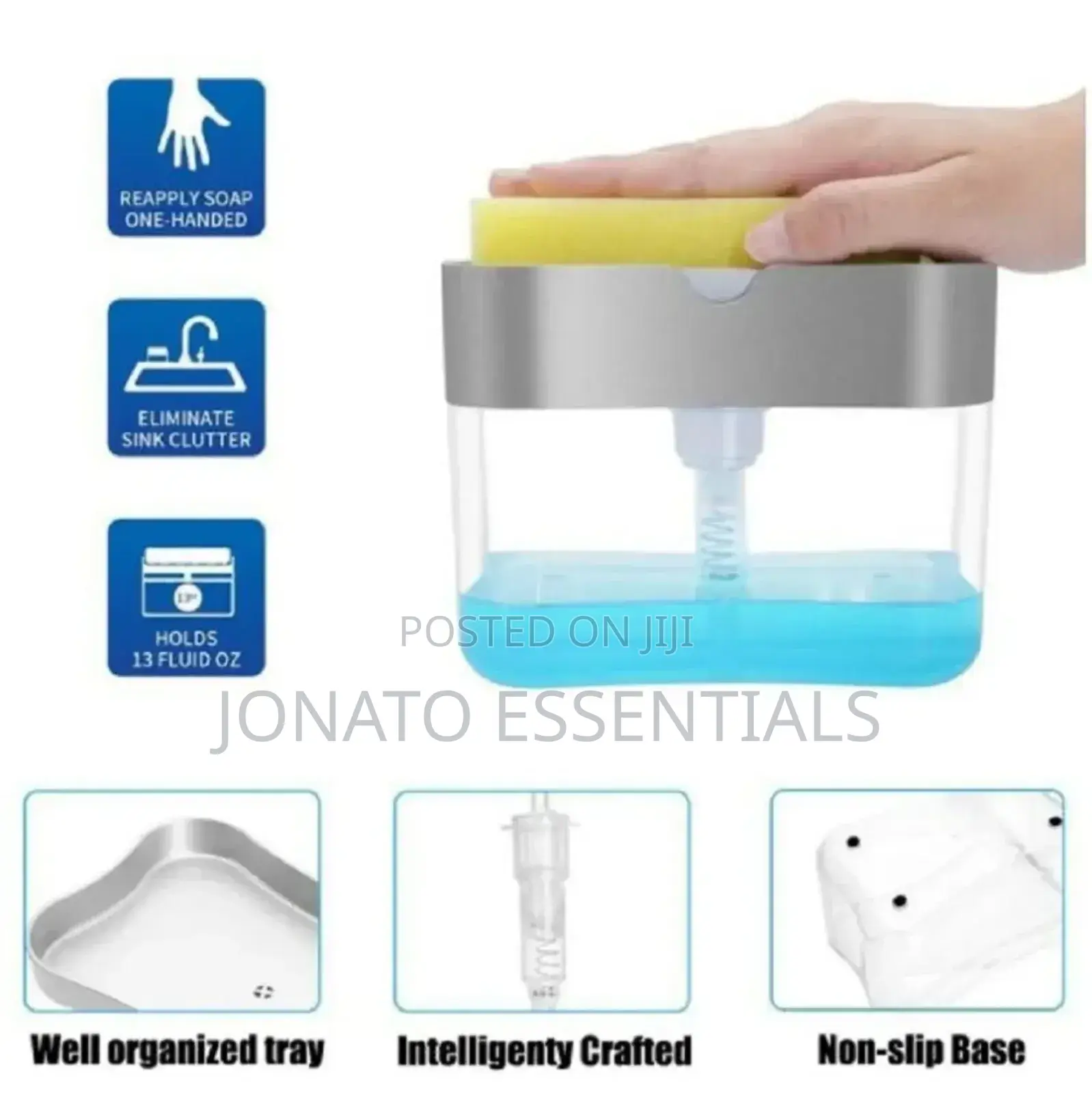 Dish Soap Dispenser and Sponge Holder