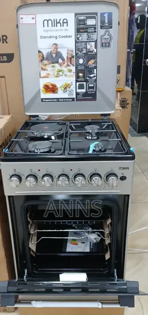 Mika 50×60 Silver 3gas+1electric Standing Cooker