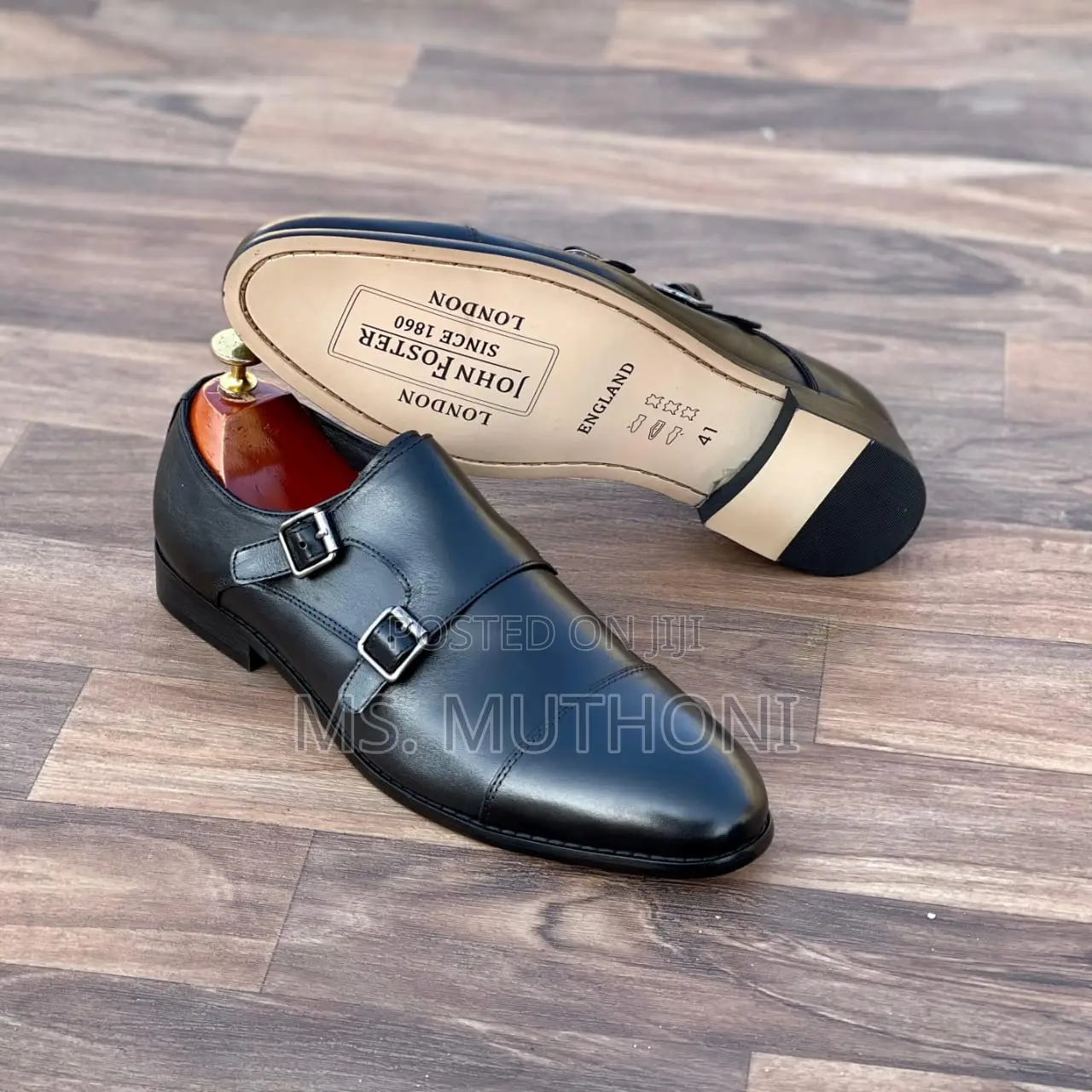 New John Foster Leather Double Monk 40-46