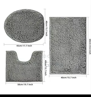 *Fluffy 3 in 1 High Quality Toilet Mats