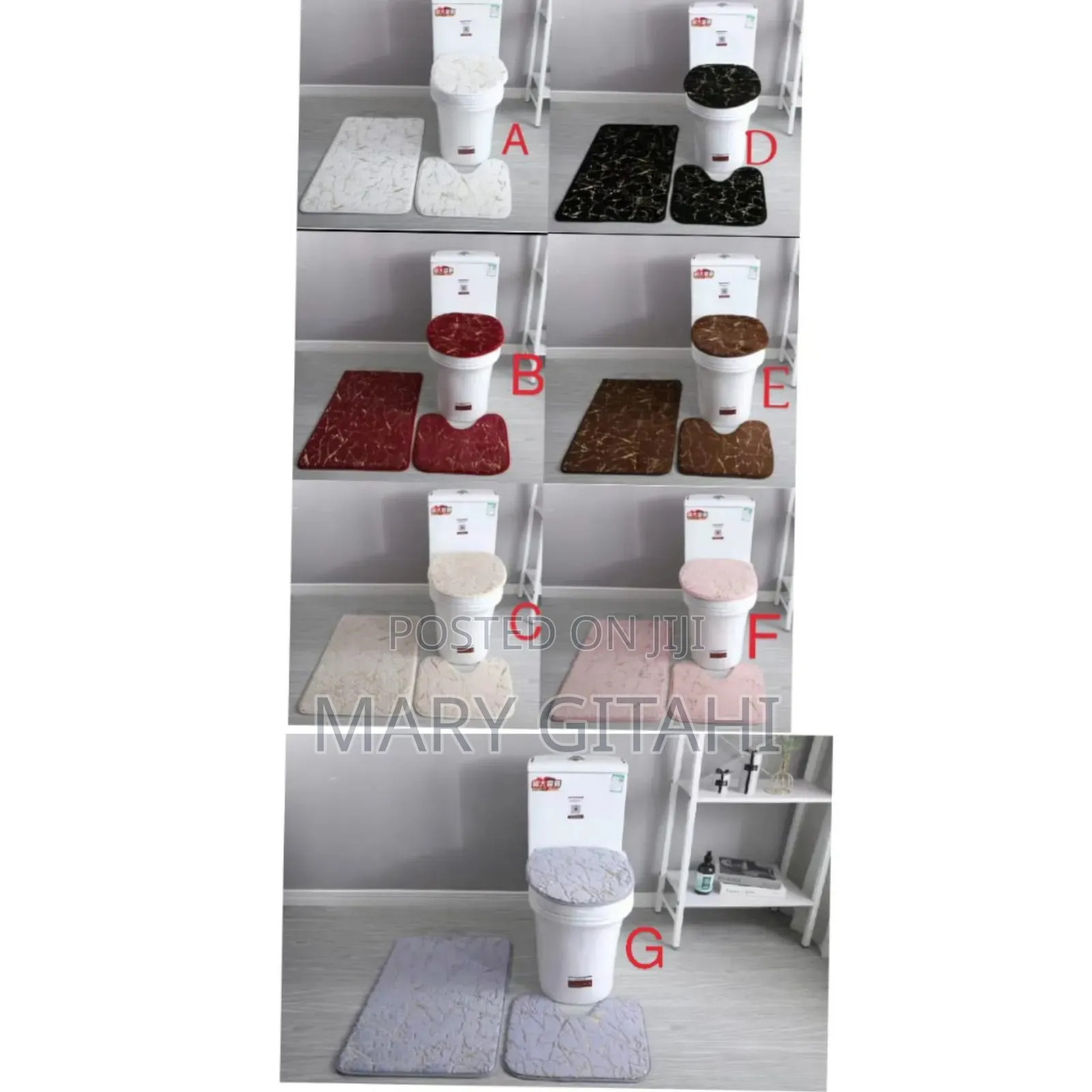 Fluffy 3 in 1 High Quality Toilet Mats